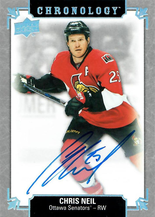 Chris Neil 2019-20 Upper Deck Chronology Franchise History #FH-OT-CN Autograph On-Card AUTO