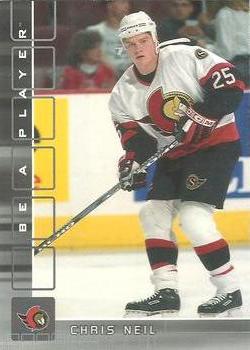 Chris Neil Rookie 2001-02 Be a Player Memorabilia #325 RC