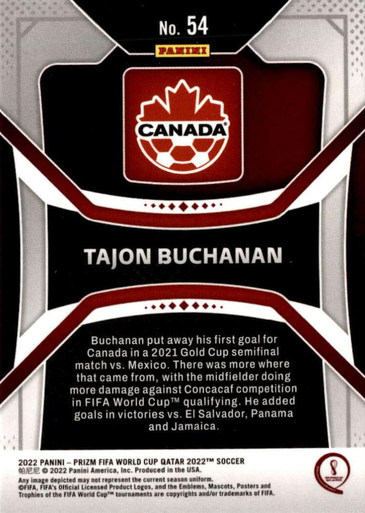 2022 Prizm World Cup Rookie #54 Tajon Buchanan