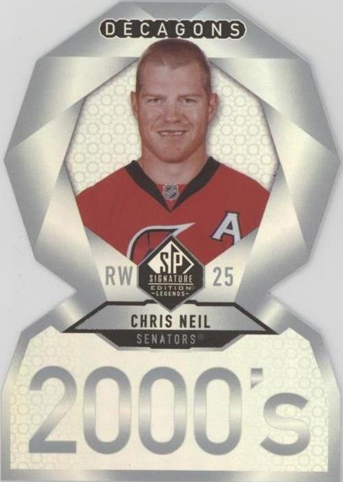 Chris Neil 2020-21 SP Signature Edition Legends Decagons Silver Insert