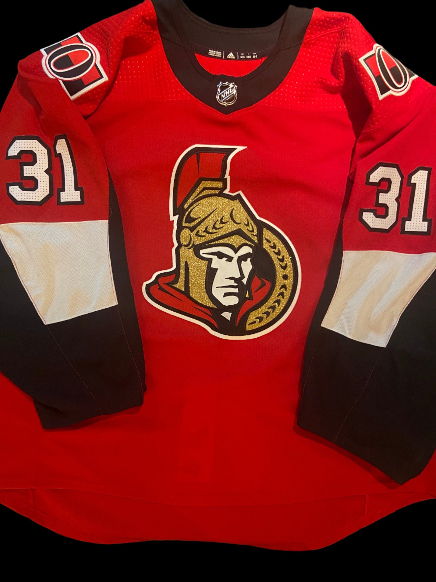 Anders Nilsson’s 2019-20 Ottawa Senators Game-Issued Red Home Set 2 Jersey with Team COA - size 60G