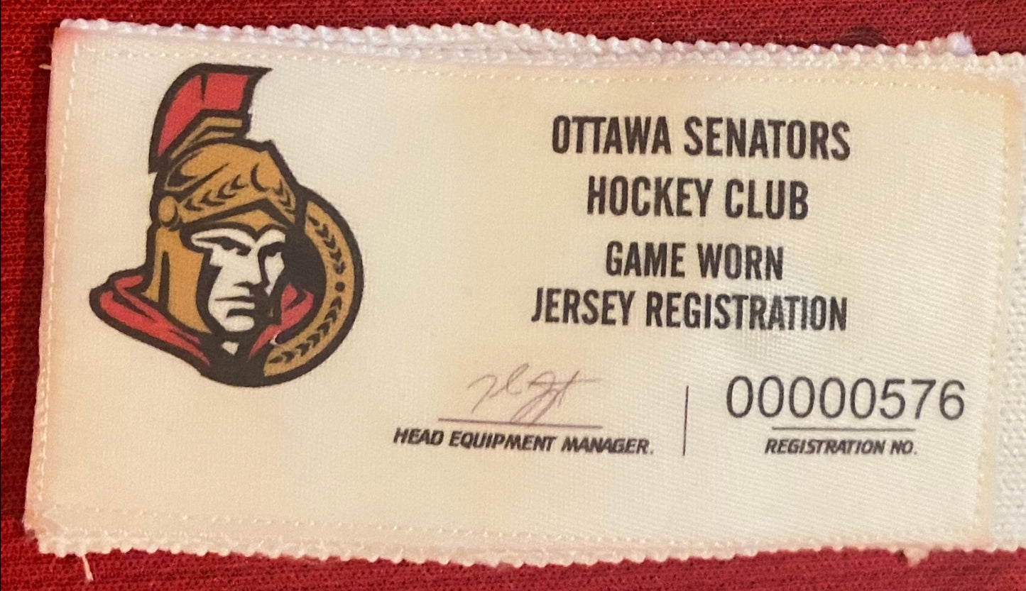 Anders Nilsson’s 2019-20 Ottawa Senators Game-Issued Red Home Set 2 Jersey with Team COA - size 60G