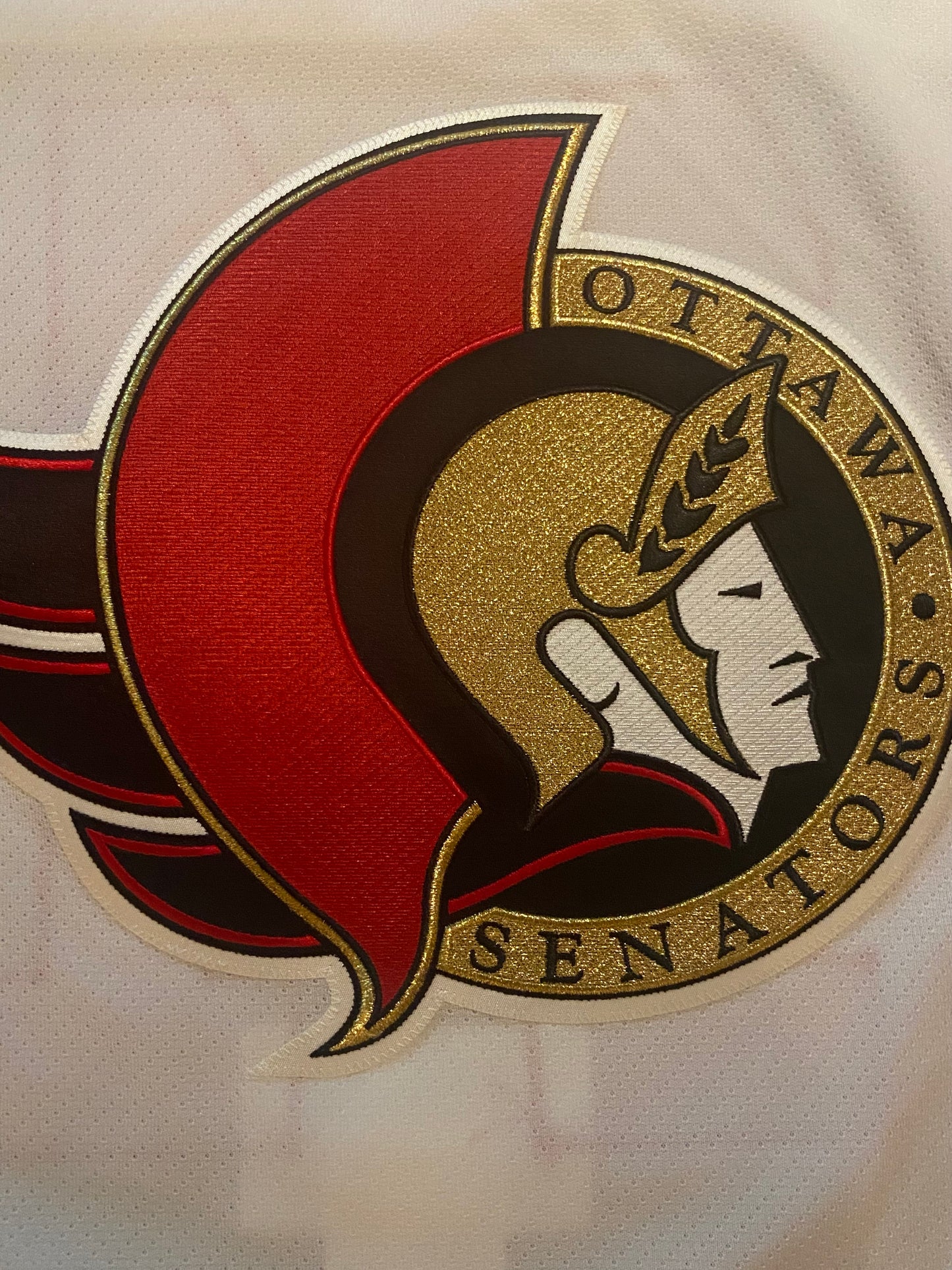 Daniel Alfredsson 1995 CCM Ottawa Senators Pro Authentic White Centurion Original Logo Jersey - Size 54