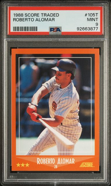 1988 Score Traded Rookie #105T  Roberto Alomar PSA 9 MINT