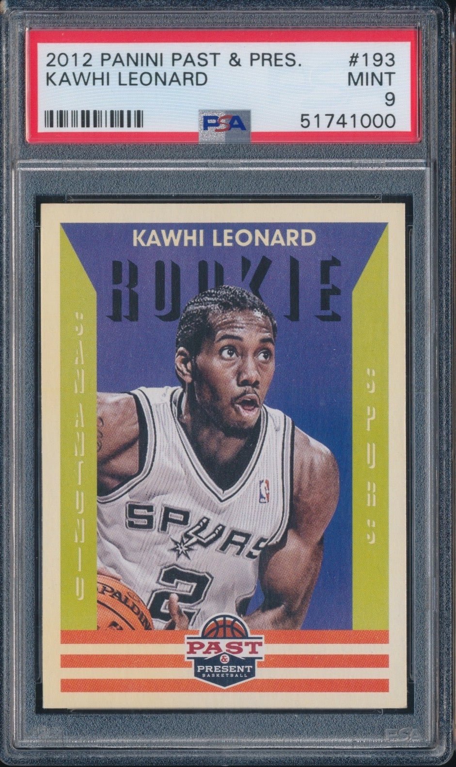 2012-13 Panini Past & Present Rookie #193 Kawhi Leonard PSA 9 MINT