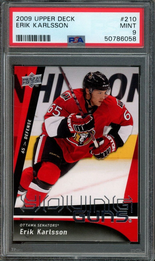 2009-10 Upper Deck Young Guns Erik Karlsson Rookie - PSA 9 Mint