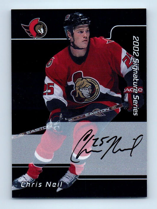 Chris Neil Rookie 2001-02 Be a Player Signature Series #219 Autograph On-Card AUTO RC