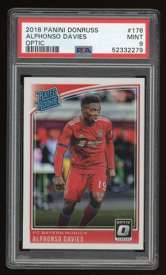 2018 Donruss Optic Rated Rookie #176 Alphonso Davies - PSA 9 Mint