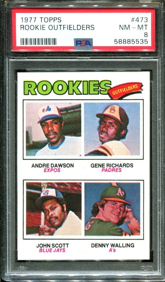 1977 Topps Rookie Outfielders #473 Andre Dawson PSA 8 NM-MT