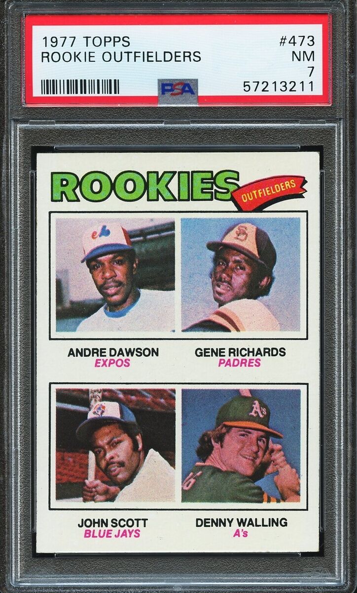 1977 Topps Rookie Outfielders #473 Andre Dawson PSA 7 NM