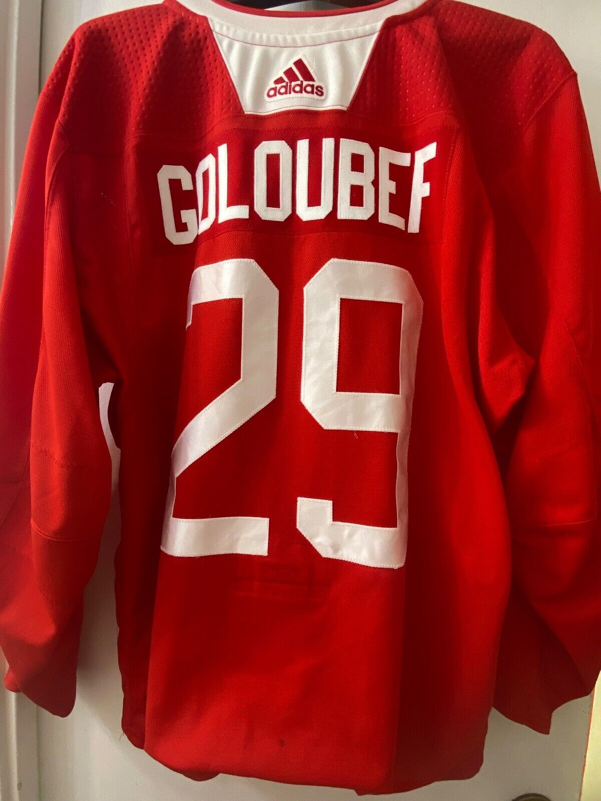 Cody Goloubef’s 2019-20 Ottawa Senators Red Adidas Practice Jersey