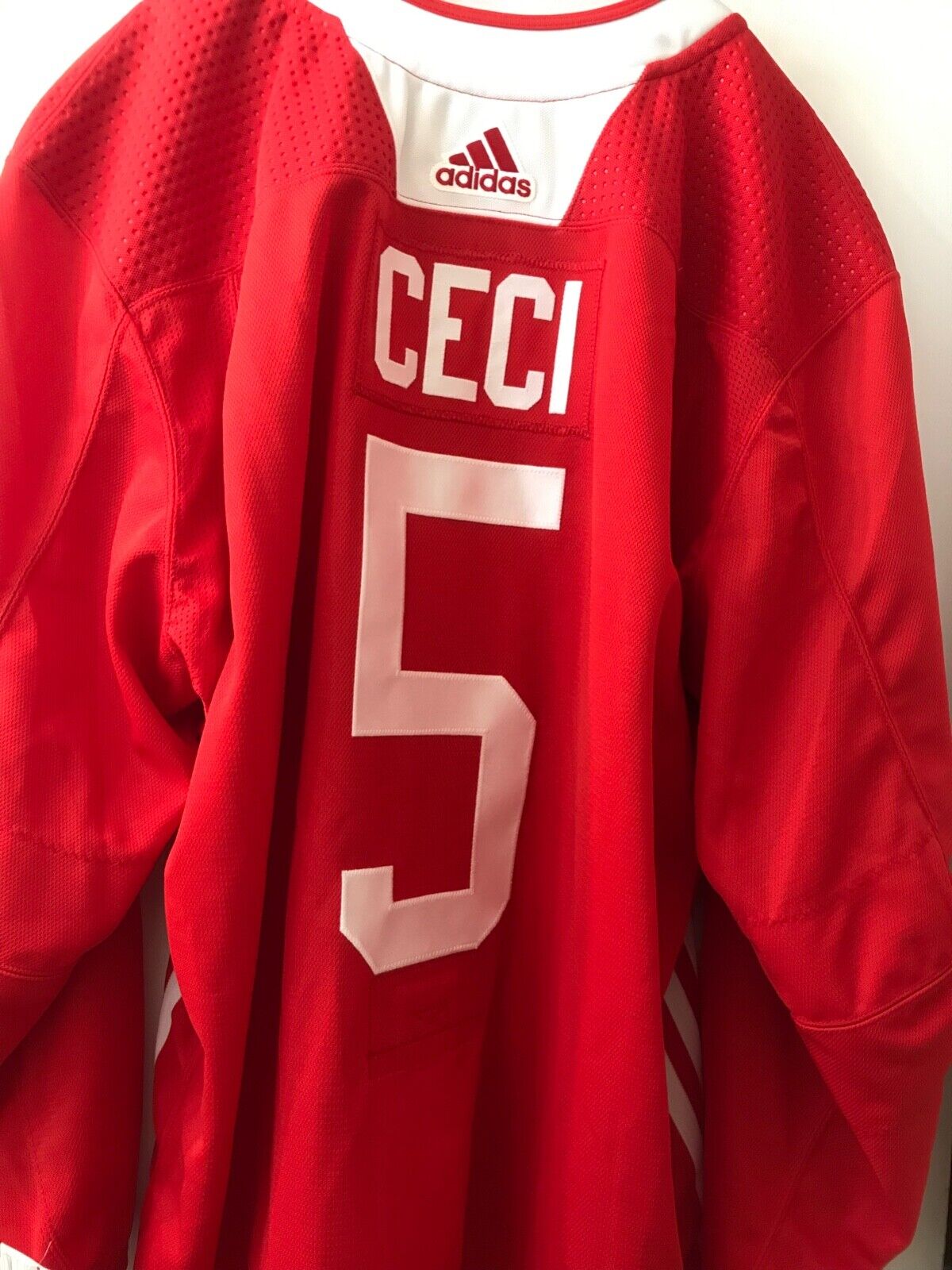 Cody Ceci’s 2019-20 Ottawa Senators Red Adidas Practice Jersey