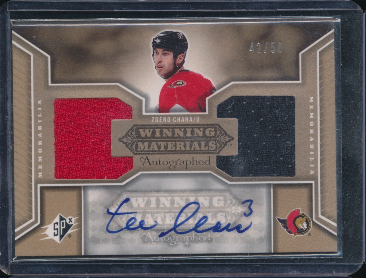 Zdeno Chara SPx Winning Materials 2 Color Dual Jersey Autograph /50